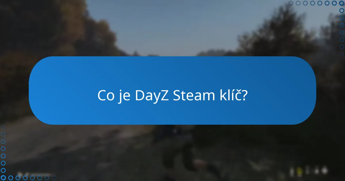 Jak zakoupit a uplatnit DayZ Steam klíč?