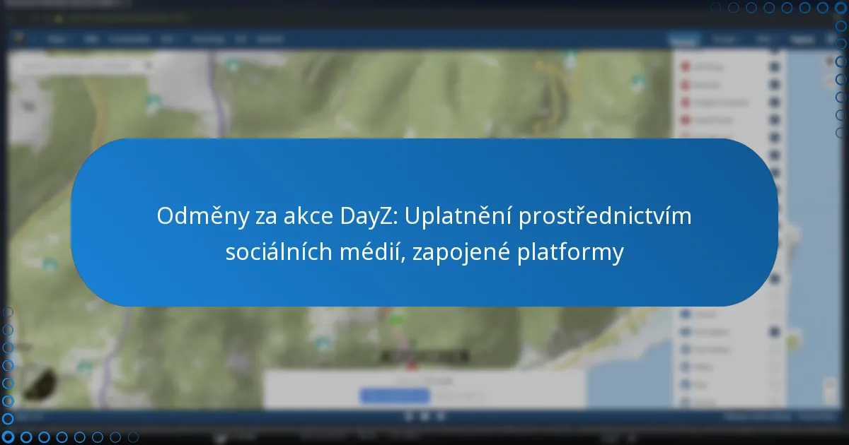 Odměny za akce DayZ: Uplatnění prostřednictvím sociálních médií, zapojené platformy